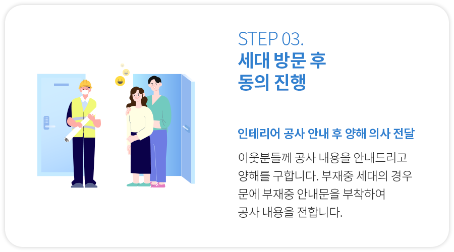 세대 방문 후 동의진행