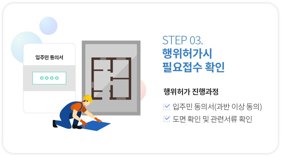 행위허가 필요접수 확인